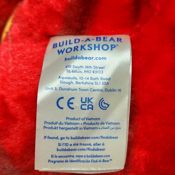 Build-A-Bear Red Raptor Plush. - Picture 5 of 5